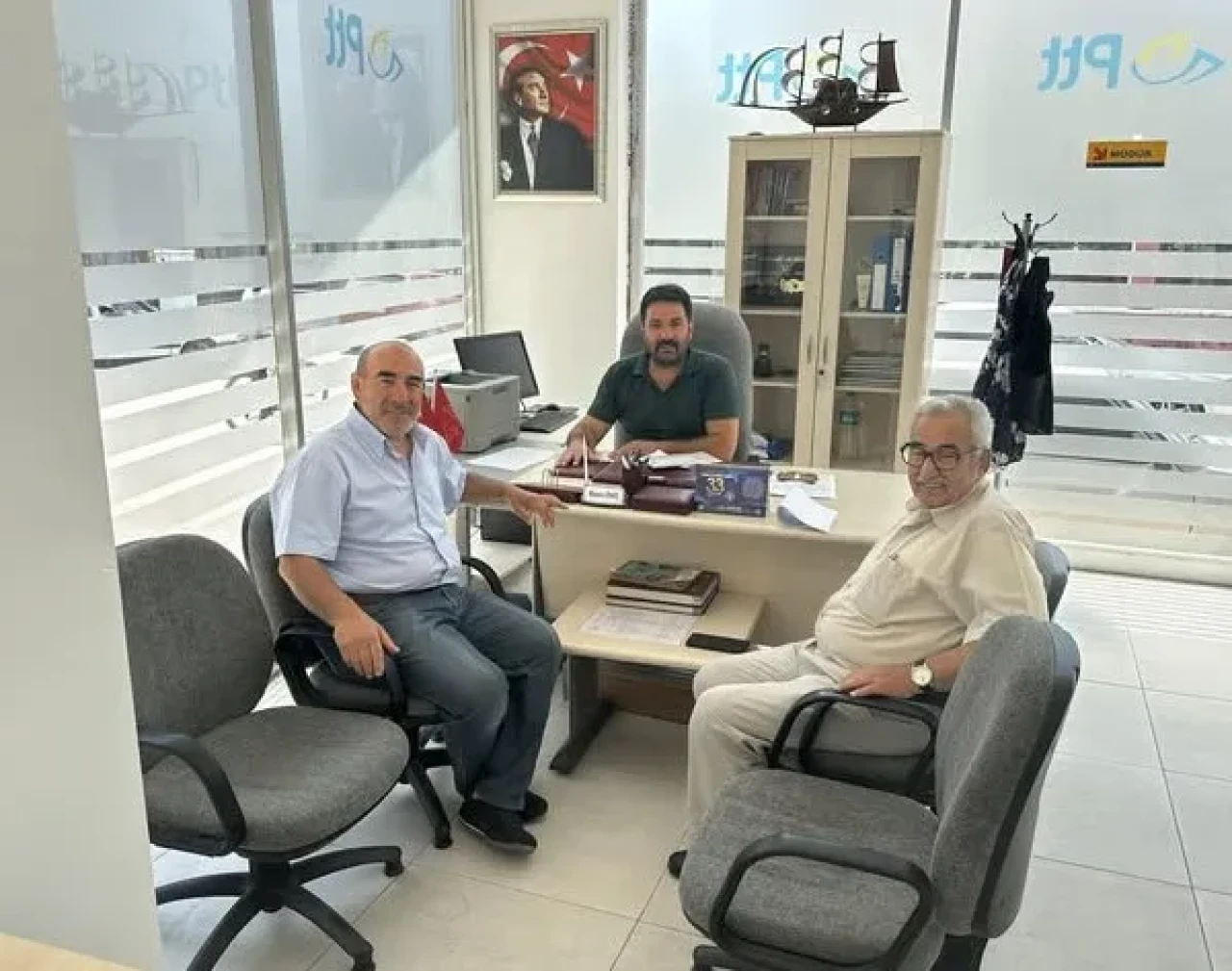 Türk Kızılayı Heyetinden PTT Merzifon Şubesine Nezaket Ziyareti