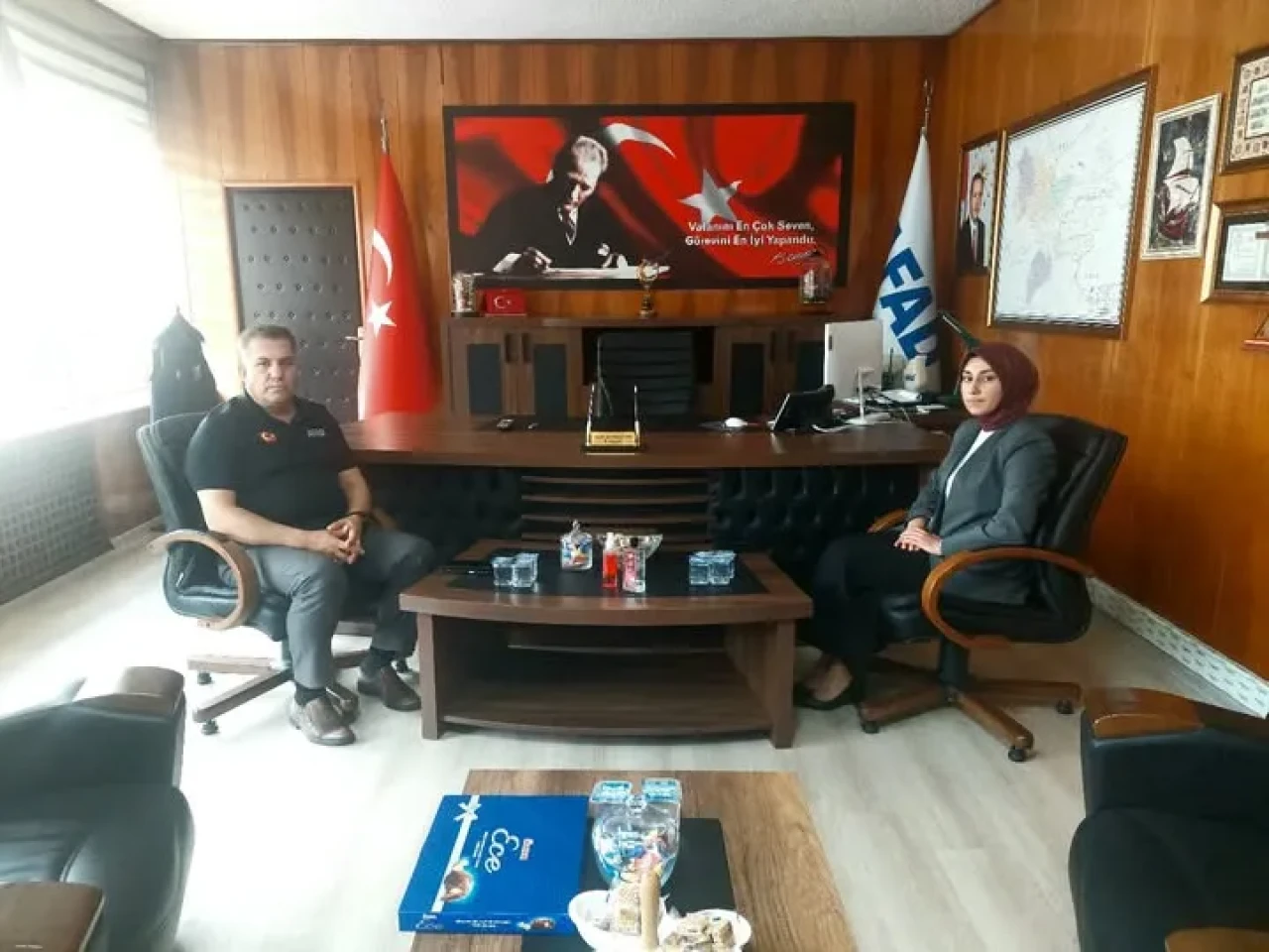 Kaymakam Büşra Güneş’ten AFAD İl Müdürü Abdullah Sarıçiçek’e Nezaket Ziyareti