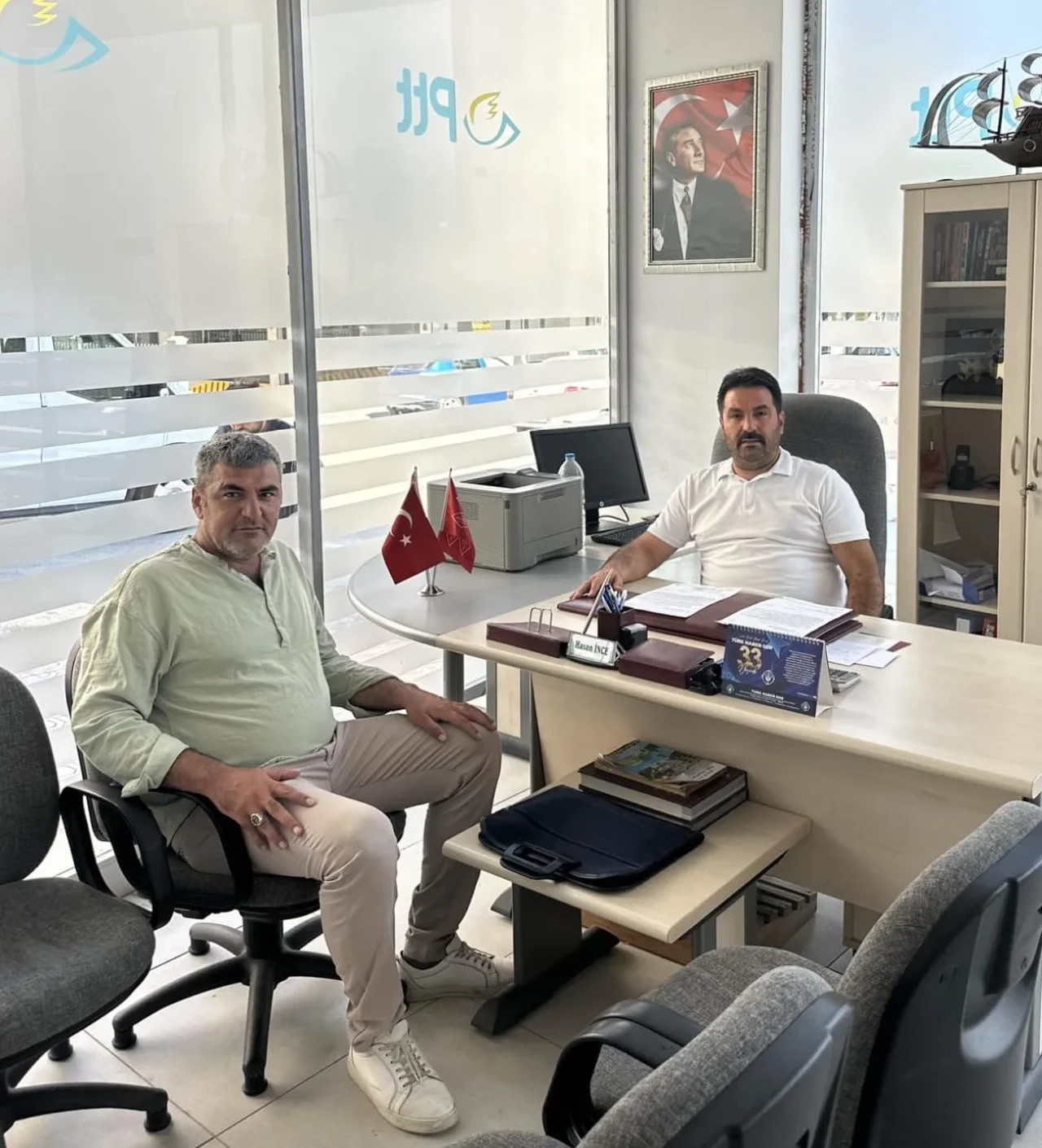 Başkan Karaöz’den PTT Müdürü İnce’ye Nezaket Ziyareti