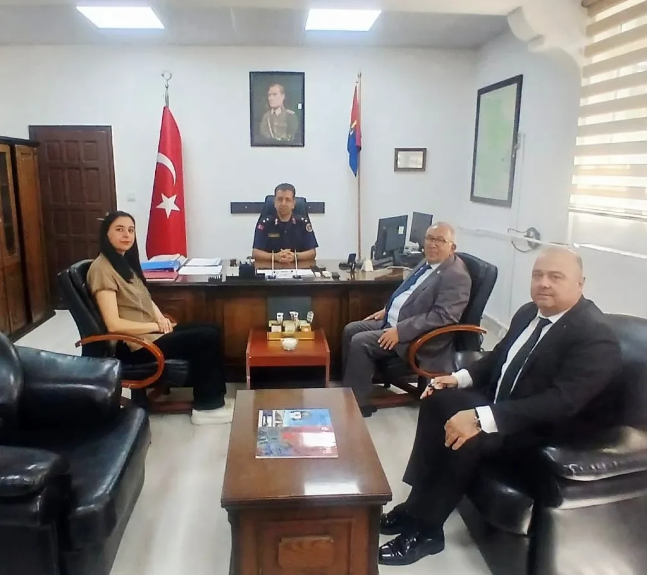 Merzifon Belediyesi’nden İlçe Jandarma Komutanı Uğur Temelci’ye Hayırlı Olsun Ziyareti