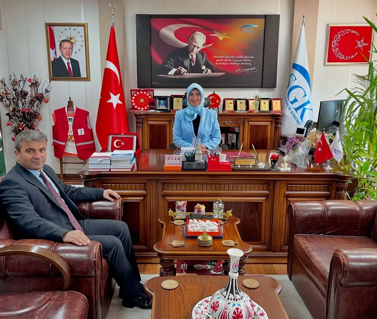 Ceylan, SGK İl Müdürü Şenel’e Veda Etti
