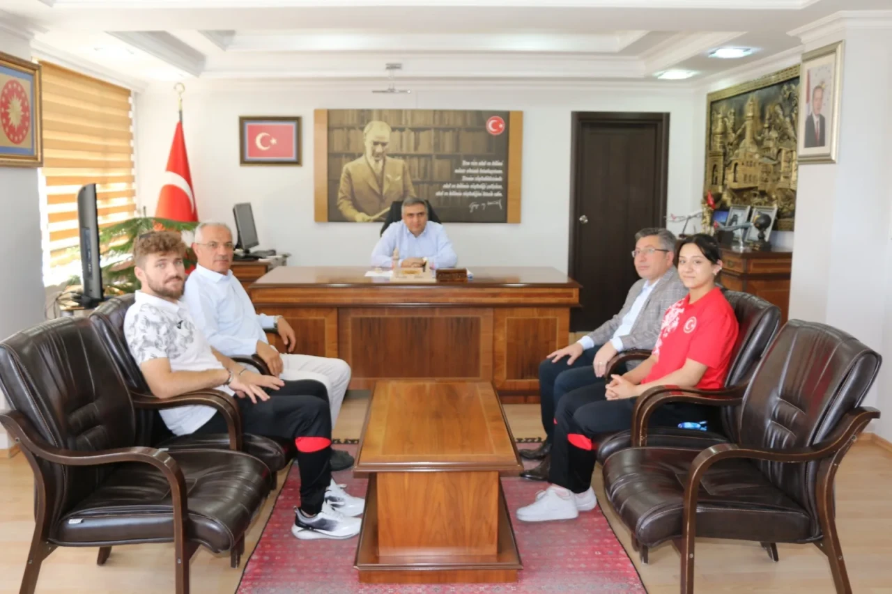 Avrupa Şampiyonu Aslan’dan Kaymakam Karaaslan’a Ziyaret