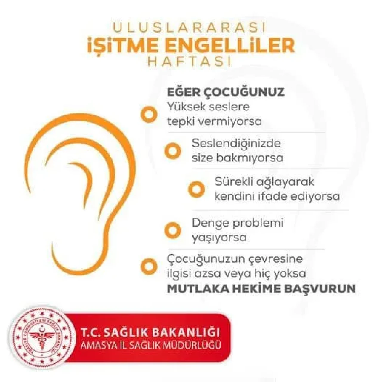 Amasya İl Sağlık Müdürlüğü’nden İşitme Sağlığı Uyarısı