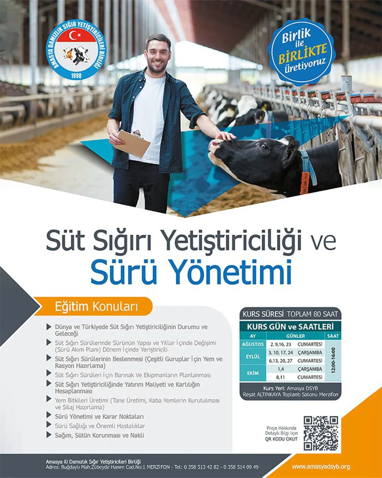 Amasya DSYB’den Genç Çiftçilere Eğitim