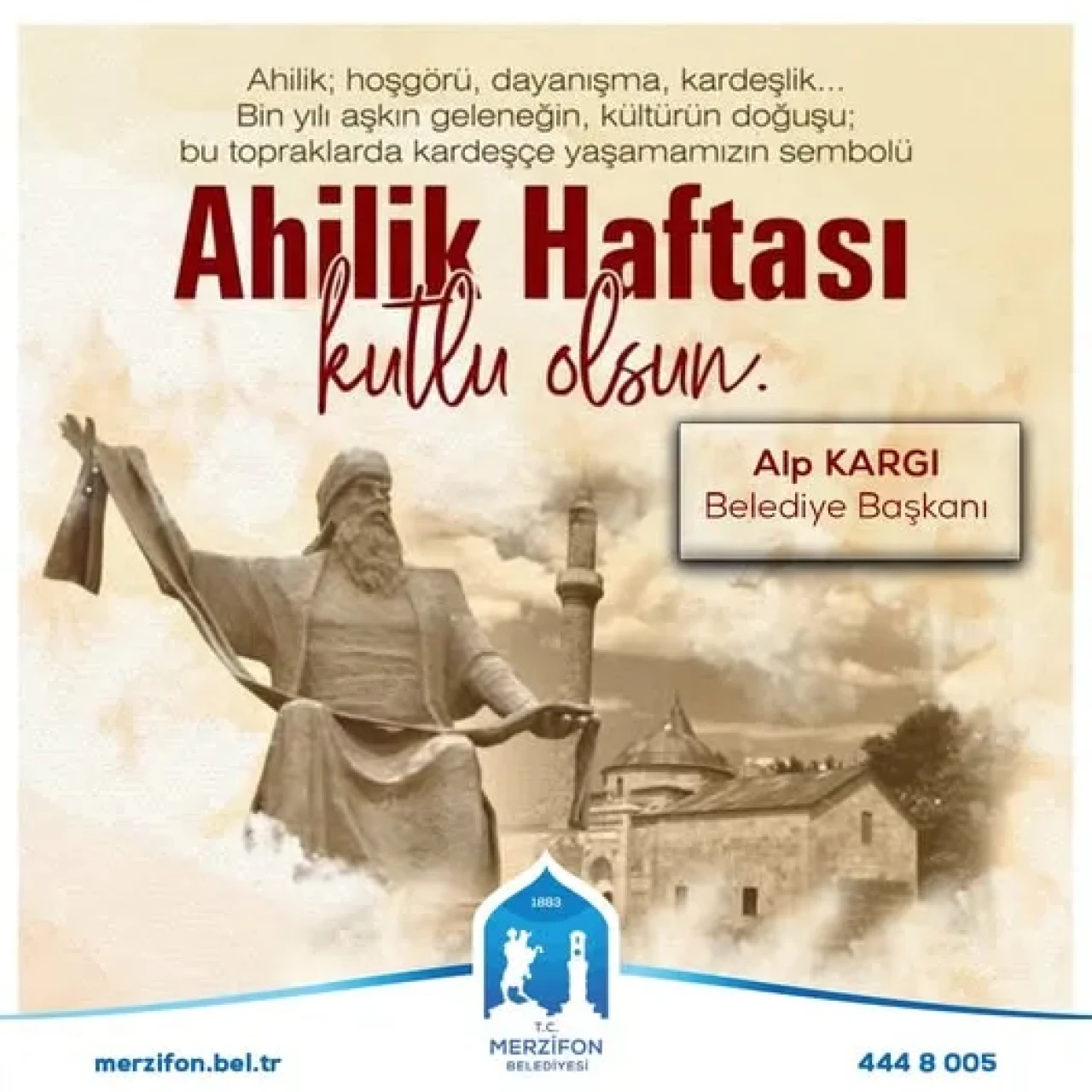 Başkan Kargı’dan Ahilik Haftası Mesajı