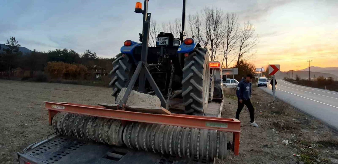 Tarım aletinin altında kalan çiftçi ağır yaralandı
