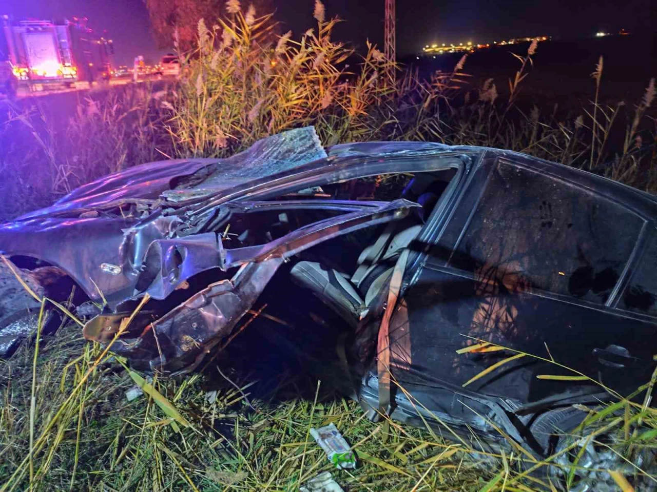 Takla atan otomobil hurdaya döndü: 1 yaralı