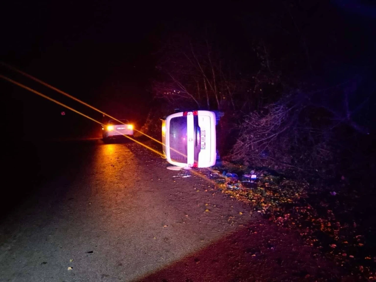 Otomobil kontrolden çıktı: 1 yaralı