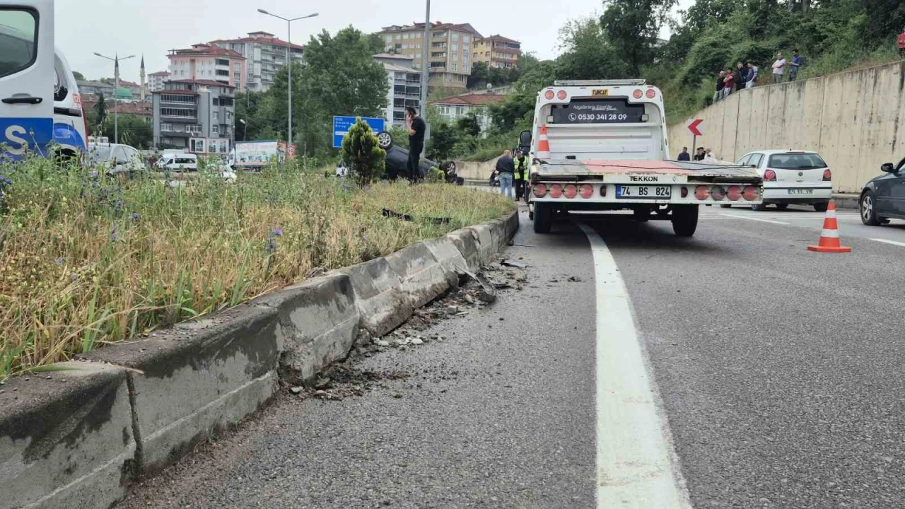 Otomobil takla attı: 1 yaralı