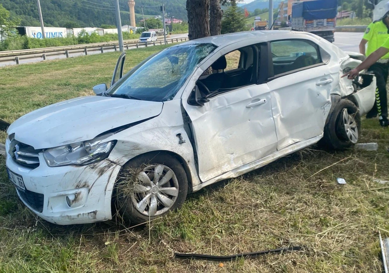 Tır ile otomobil çarpıştı: 1 yaralı