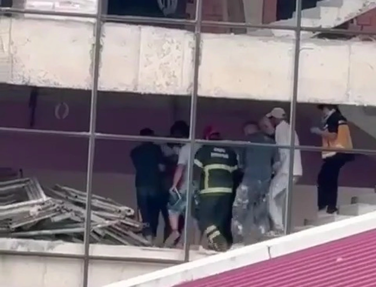 Kültür merkezi inşaatında iş kazası: 1 yaralı