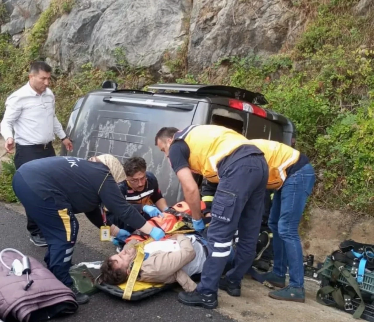 Yağış kazayı beraberinde getirdi: 1 yaralı