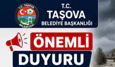Taşova Belediyesi’nden Kritik Uyarı!