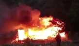 Amasya’da ahşap ev alev alev yandı
