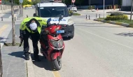 Motosikletten düşen sürücü yaralandı