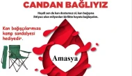 Amasya’da Kan Verenlere Kamp Sandalyesi ve Üç Fidan Hediyesi!