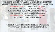 MERZİFON VAKFI’NDAN GENEL KURUL DUYURUSU