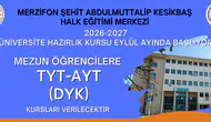 Merzifon'da Üniversite Adaylarına Müjde: DYK Kurs Kayıtları Başladı