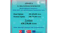 Amasya MEM’e 430 Bin Avro Müjde