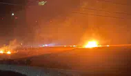 Merzifon Hırka Köyü'nde Korkutan Yangın! Alevler İlçenin Birçok Noktasından Görülüyor
