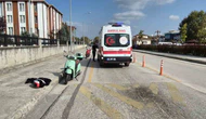 Motosiklet Devrildi: Sürücü Yaralandı