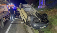 Araç 30 Metreden Yola Uçtu: 1 Yaralı!