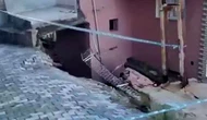 Çöken İstinat Duvarı Binada Hasara Yol Açtı