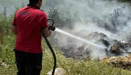 Boş Arazide Saman Yangını Paniği!