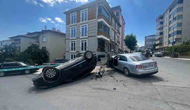 Çorum’da cip ile otomobil çarpıştı: 2 yaralı