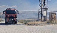 Çorum’da örtü yangınını itfaiye söndürdü