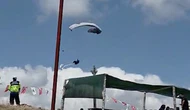 Çorum’da yamaç paraşütü pilotunun düşme anı kamerada