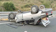 Feci Kaza! Takla Atan Otomobilin Sürücüsü Ağır Yaralandı