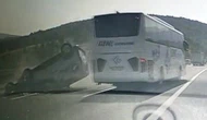 Kontrolden Çıkan Araç Savruldu: 3 Yaralı!