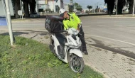 Motosiklet kaldırıma çarptı: 1 yaralı
