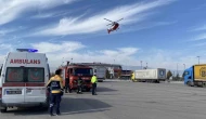 Helikopter ambulans, motosiklet kazasında ağır yaralanan çocuk için havalandı