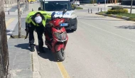Motosikletten düşen sürücü yaralandı