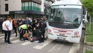 Halk otobüsünün çarptığı yaya yaralandı