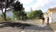 Amasya’da çocuk parkı alev alev yandı