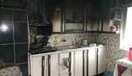 Ocakta unutulan yemek yangına neden oldu