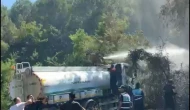 Bahçe yangını ormana sıçramadan söndürüldü