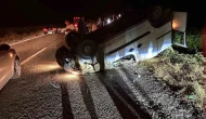 Direksiyon hakimiyetini kaybeden otomobil takla attı: 1 yaralı