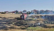 Çorum’da hastane yakınında çıkan yangın örtü yangını korkuttu
