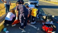 Bariyerlere çarpan motosikletin sürücüsü ağır yaralandı