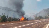 Tarlada çıkan yangın samanlığı küle çevirdi