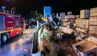 Amasya’da tanker devrildi: 1 yaralı