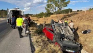 Çorum’da otomobil takla attı: 2 yaralı