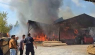 Kereste fabrikasında yangın