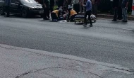 Yolun karşısına geçmek isteyen yayaya çarptı