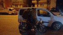 Çorum’da motosiklet çalan çocuklar polisin kovalamacasıyla yakalandı