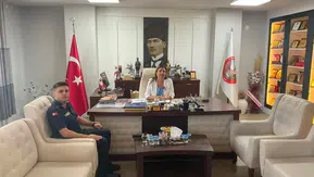 Başkan Özyol, Üsteğmen Arslan’ı Ağırladı